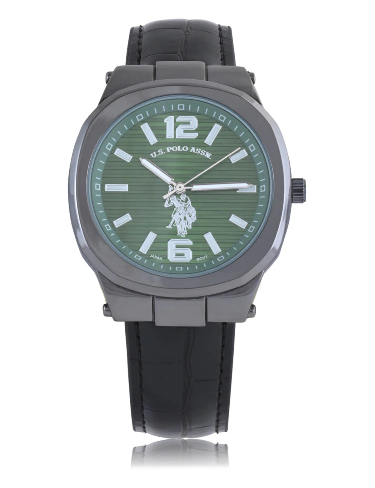 MEN'S BLACK STRAP WITH GREEN DIAL ANALOG WATCH - Image 3