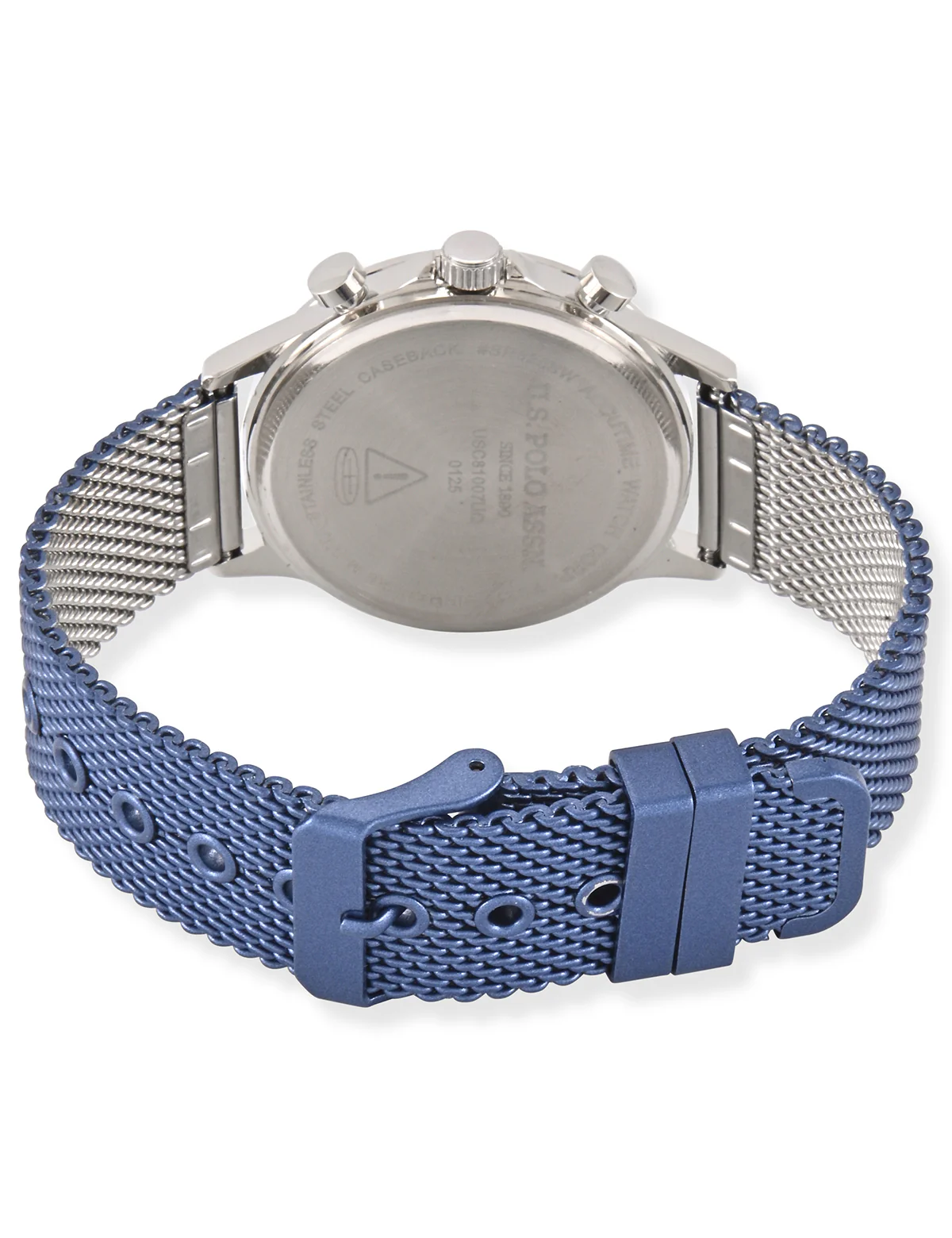 MENS BLUE MESH STRAP WATCH - Image 3