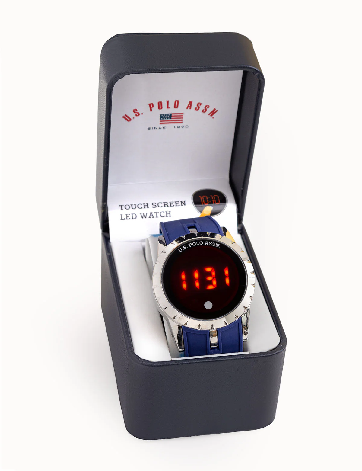 MEN'S BLUE RUBBER STRAP LIGHT UP LED WATCH - Image 2