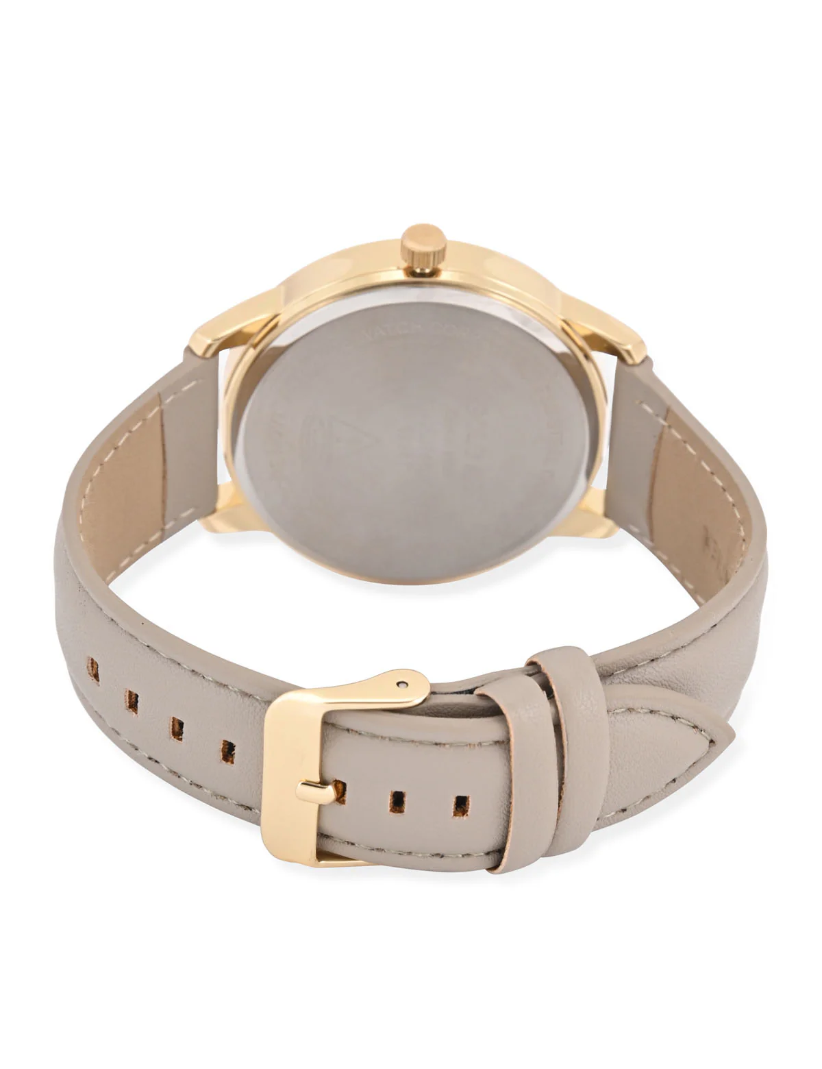 MENS TAN STRAP ANALOG WATCH WITH GOLD ACCENT - Image 5