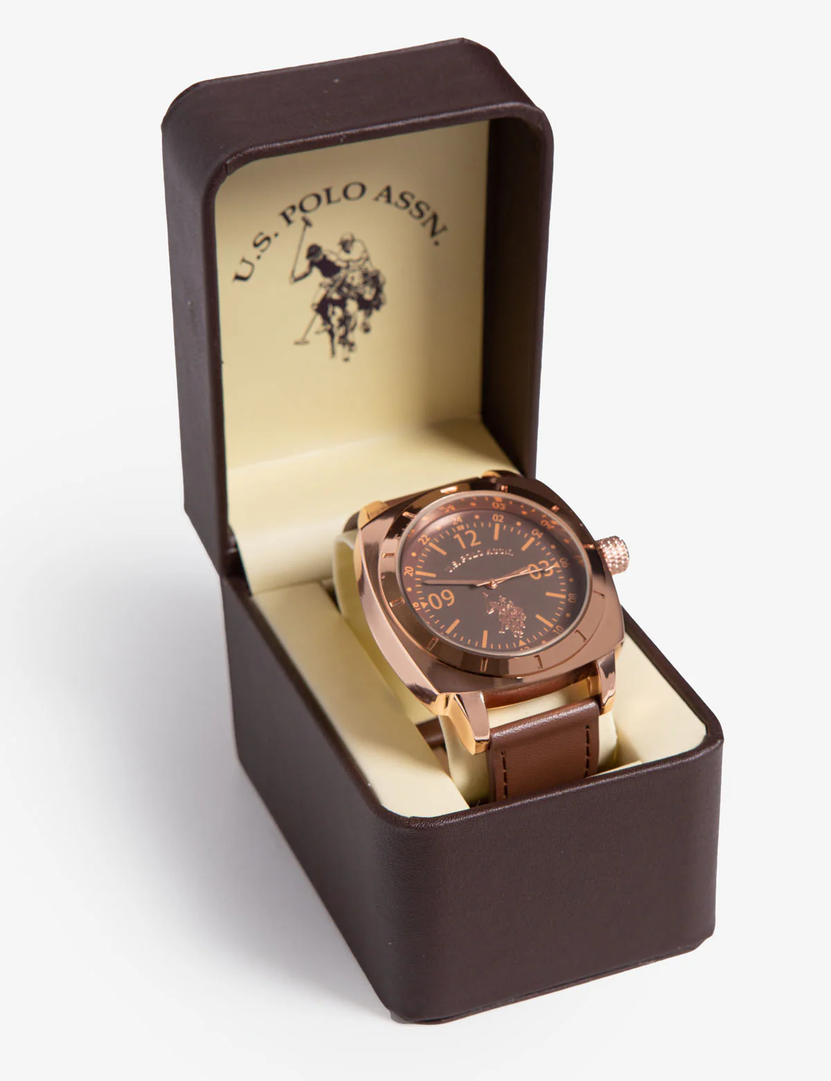 MEN'S BROWN STRAP WATCH - Image 2