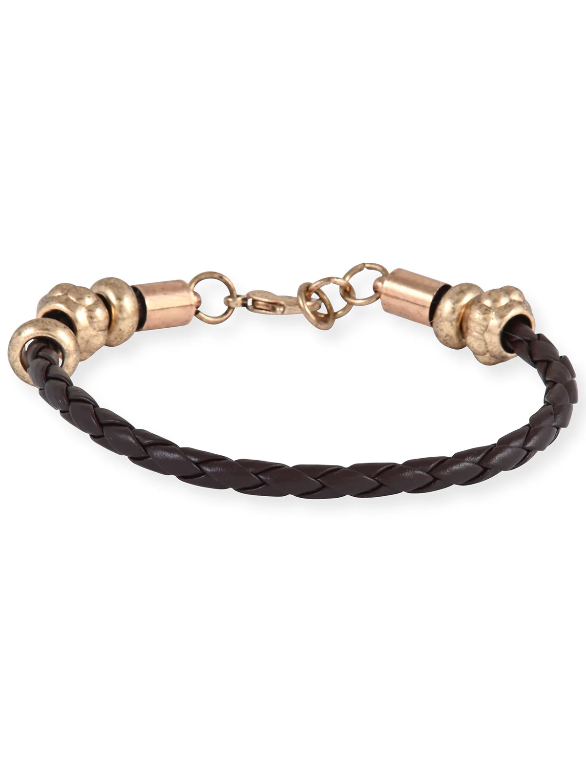 MENS BROWN STRAP WATCH & BRACELETS SET - Image 8