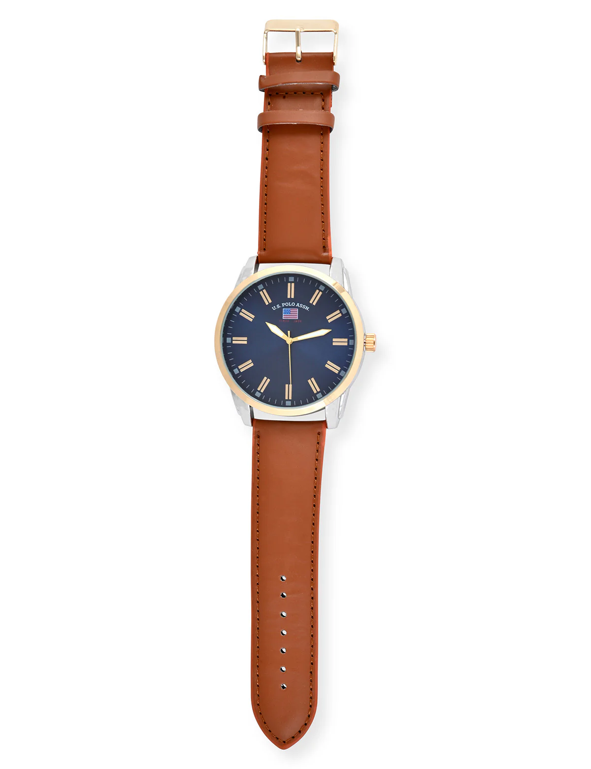 MENS BROWN STRAP WATCH & BRACELETS SET - Image 9