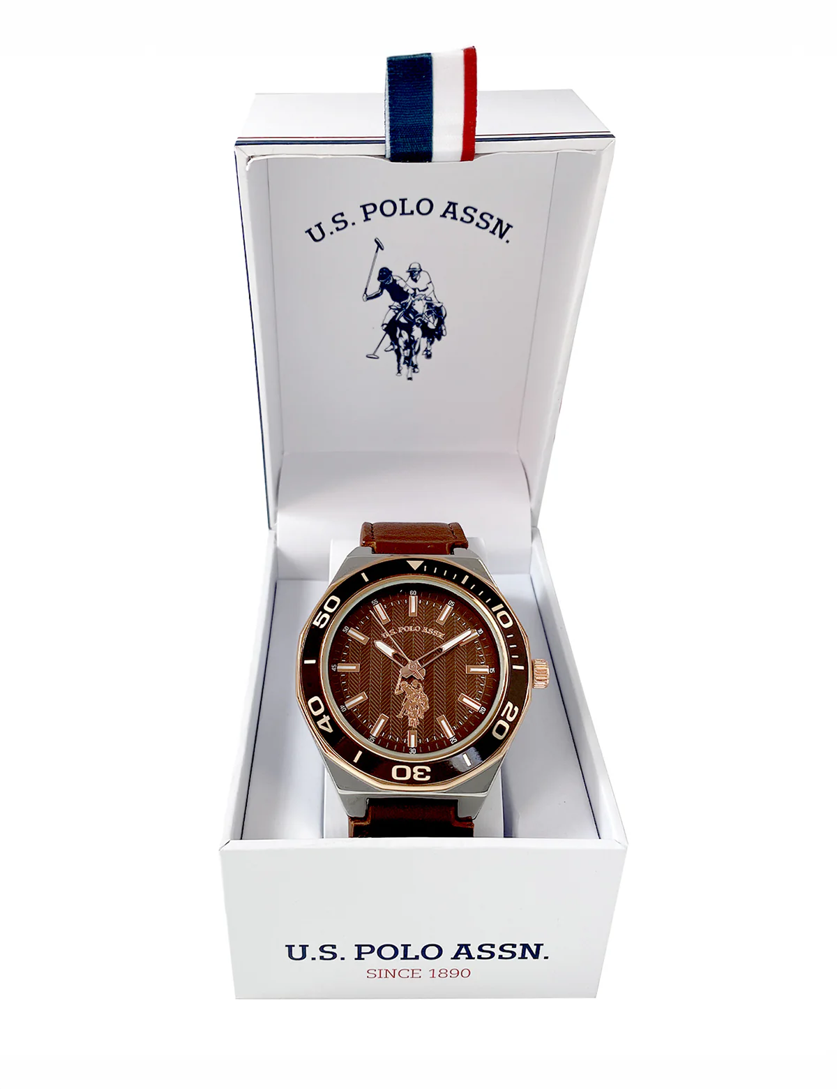 MENS BROWN STRAP WATCH - Image 2