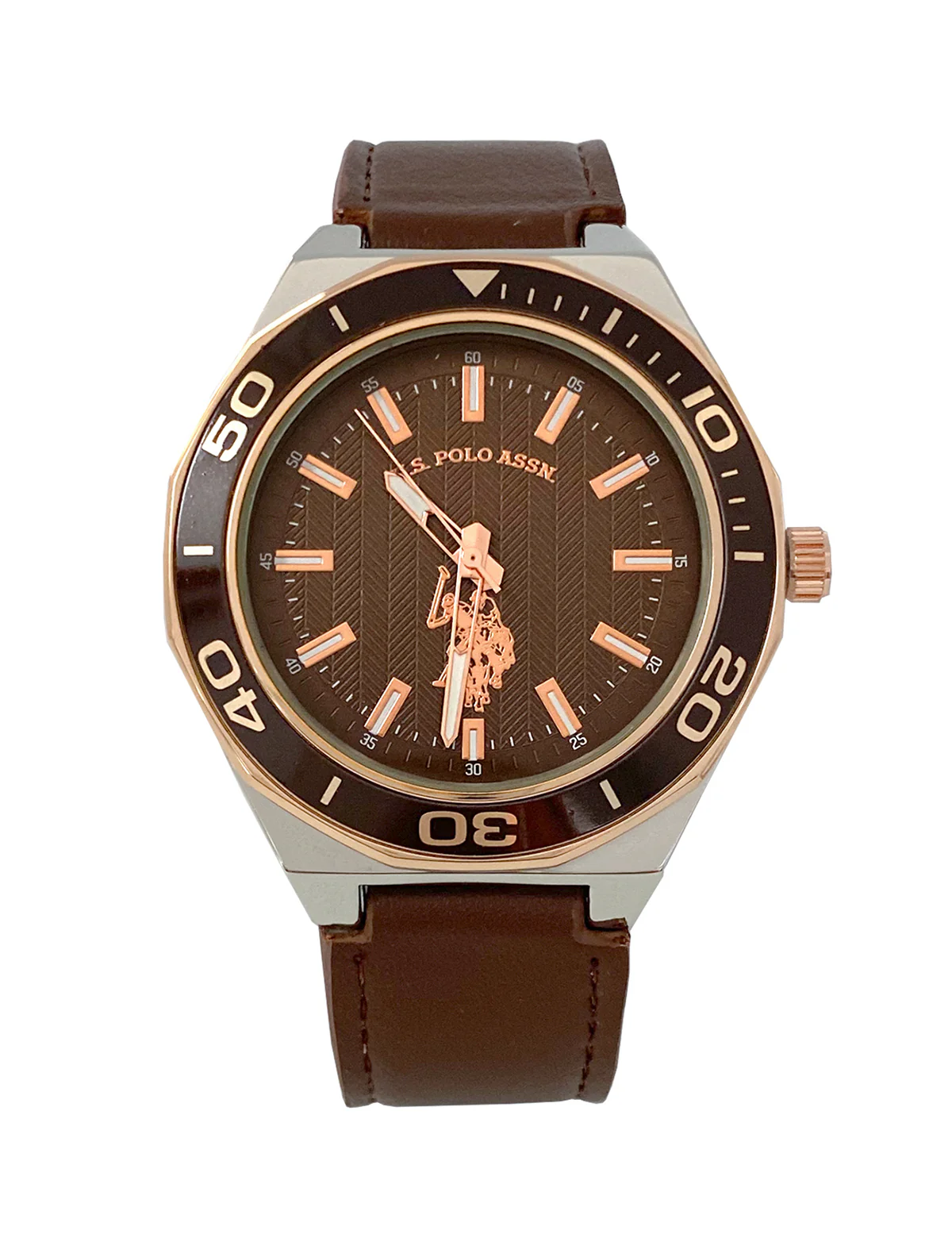 MENS BROWN STRAP WATCH - Image 5