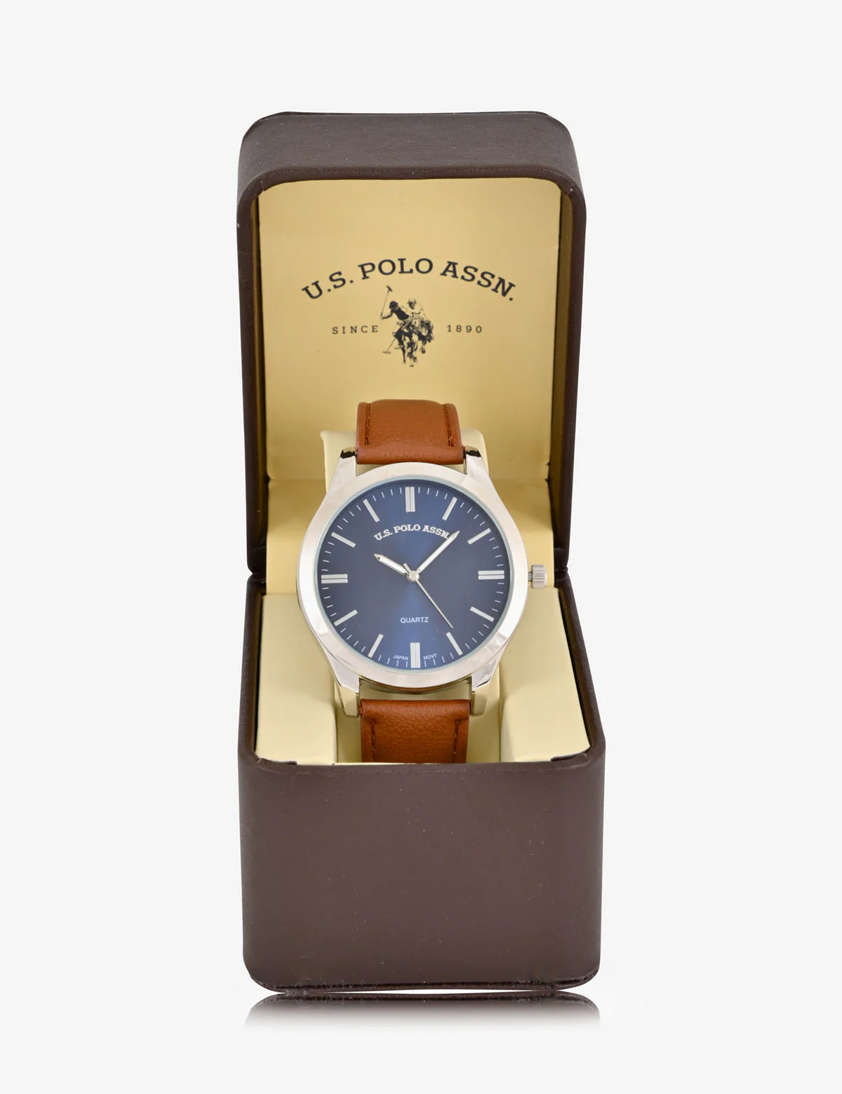 MEN'S BROWN STRAP WITH BLUE DIAL ANALOG WATCH - Image 4