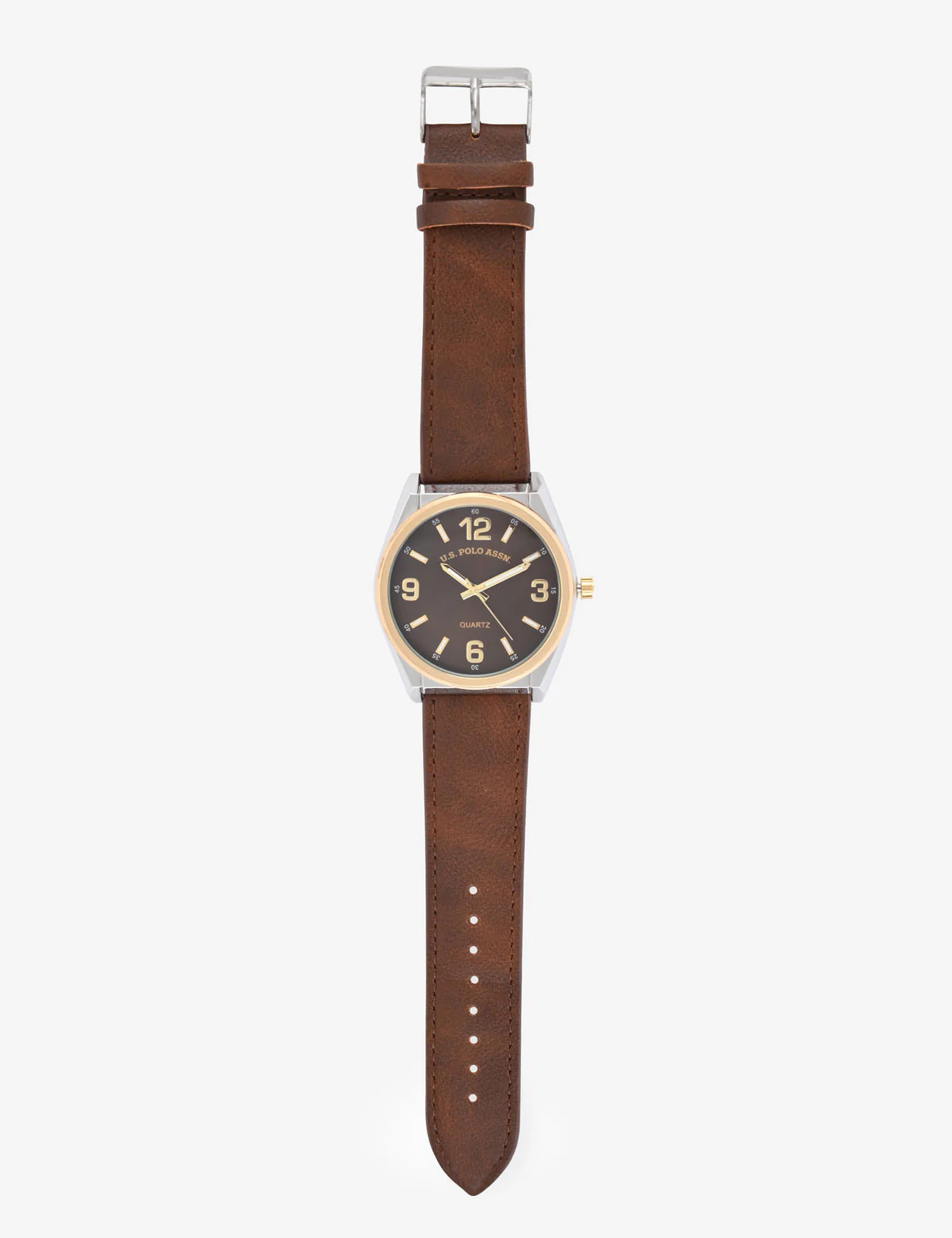 MENS CLASSIC BROWN STRAP WATCH - Image 5