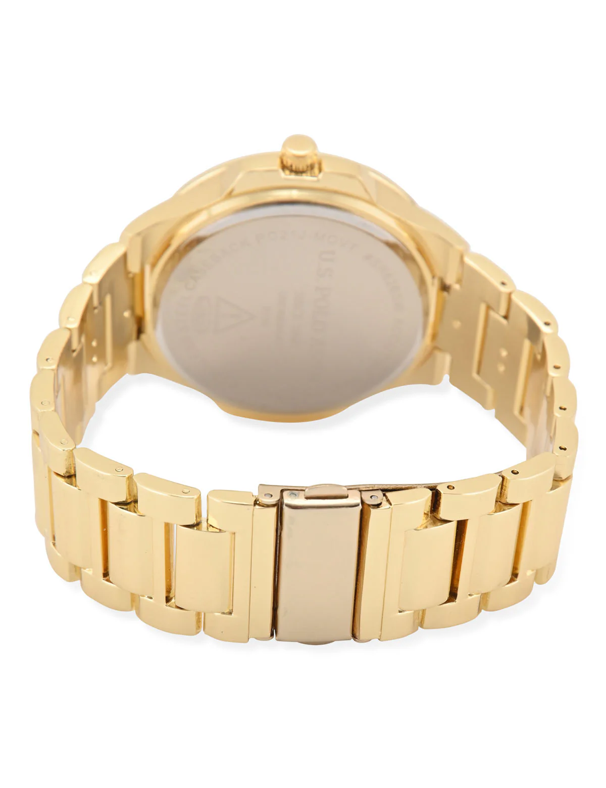 MENS GOLD LINK WATCH WITH GREEN FACE - Image 3