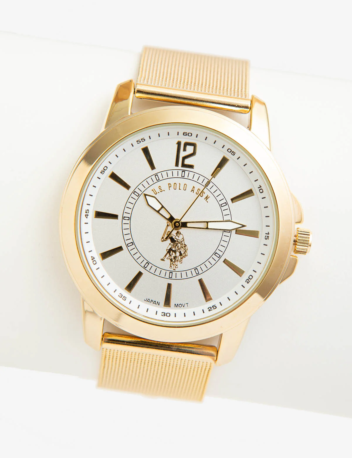 MEN'S GOLD MESH STRAP DRESS WATCH
