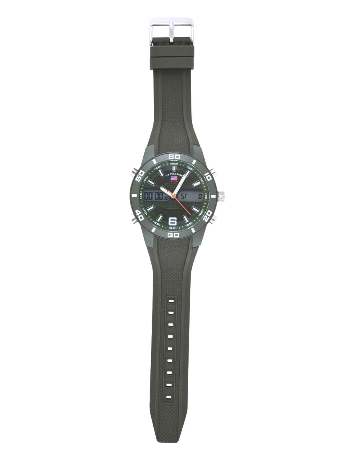 MEN'S GREEN STRAP ANA DIGI SPORTS WATCH - Image 4
