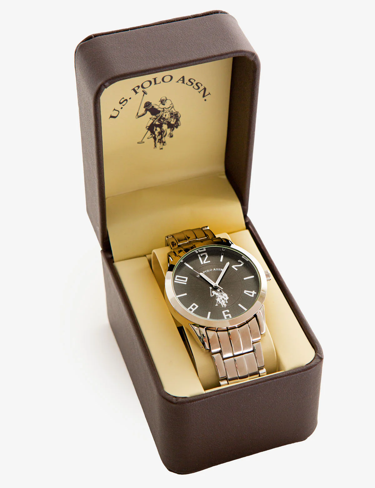 MEN'S GUNMETAL BRACELET WATCH WITH BLACK DIAL - Image 2