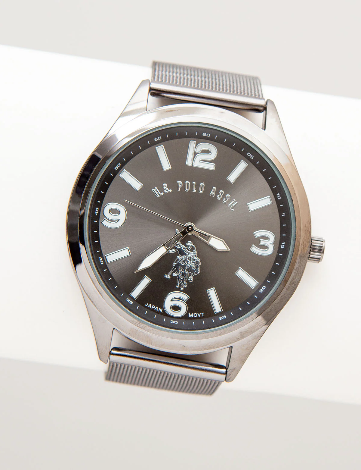 MEN'S GUNMETAL MESH BRACELET WATCH