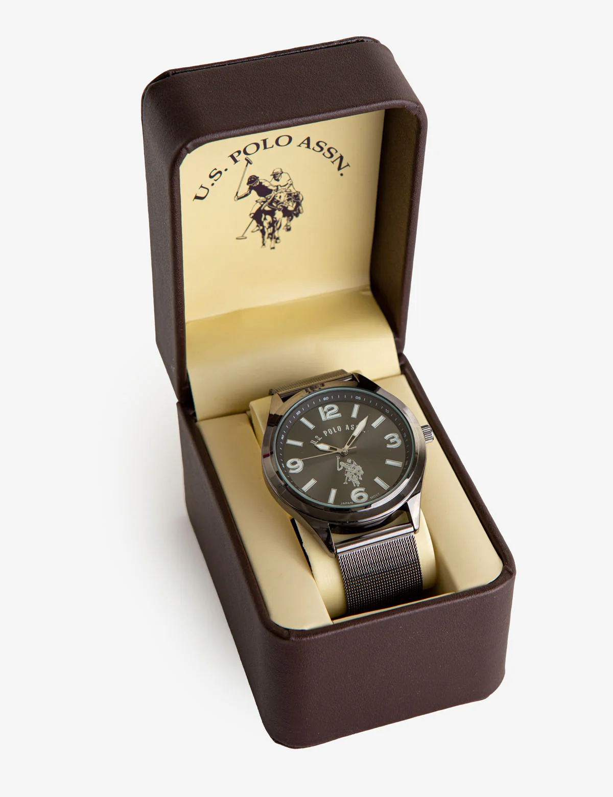 MEN'S GUNMETAL MESH BRACELET WATCH - Image 2