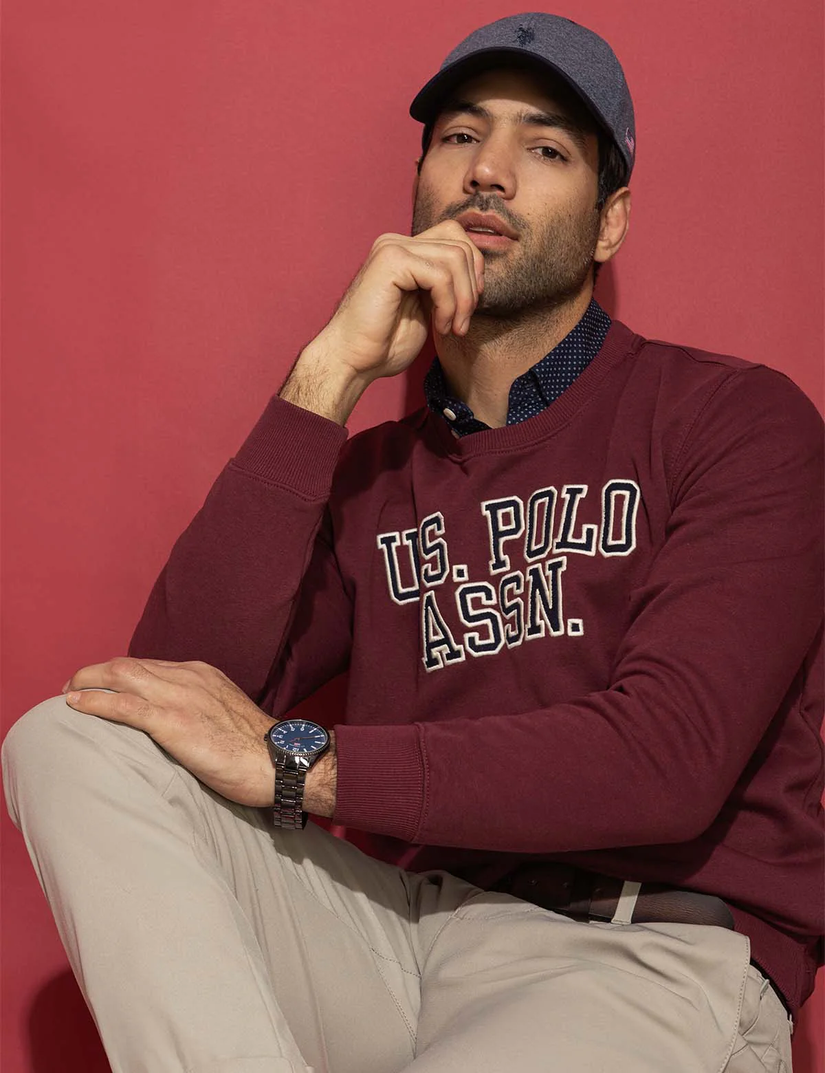 MENS HEATHER FLEECE LOGO HAT - Image 2