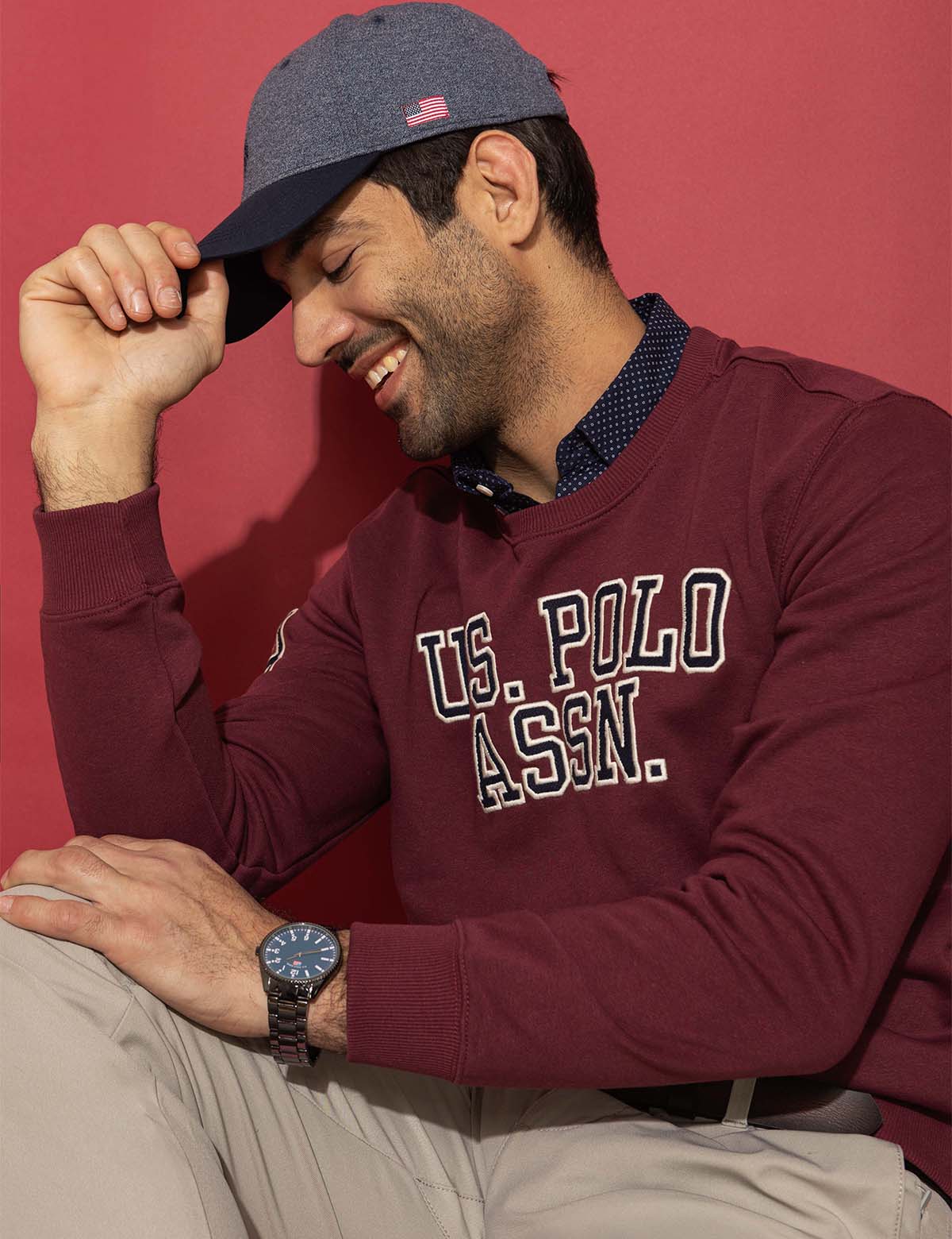 MENS HEATHER FLEECE LOGO HAT - Image 3