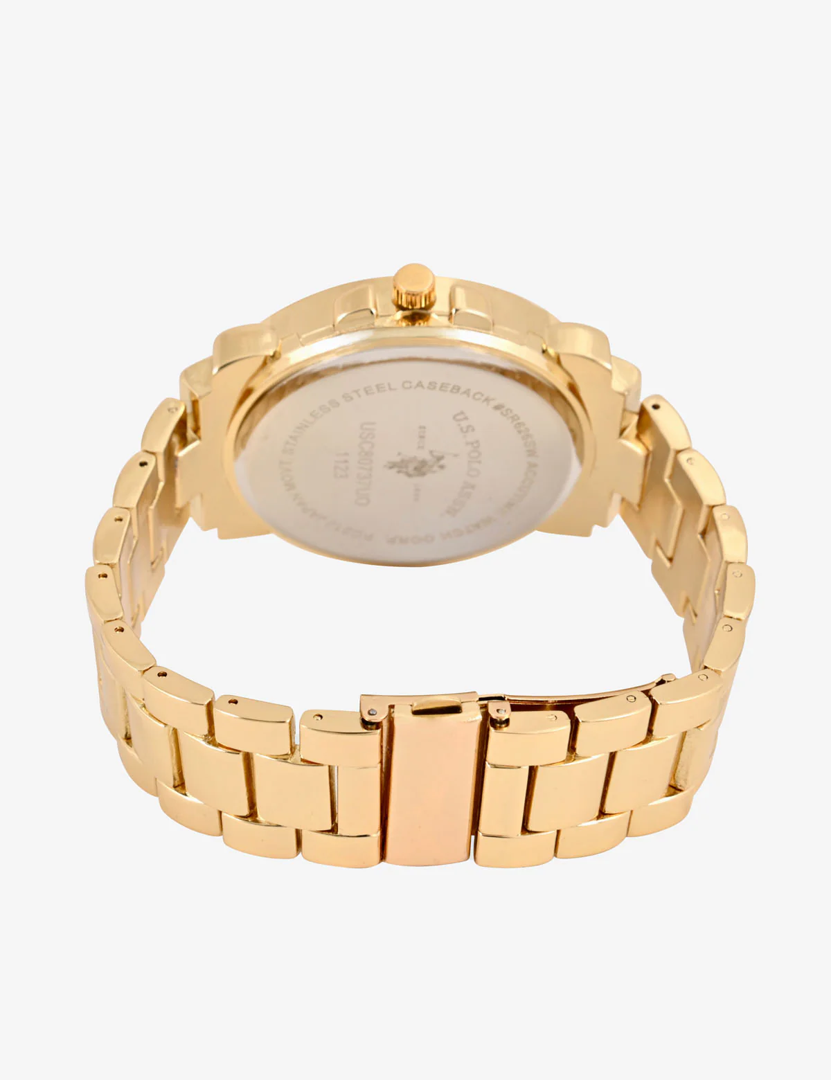 MENS LARGE GOLDTONE ANALOG BRACELET WATCH - Image 5