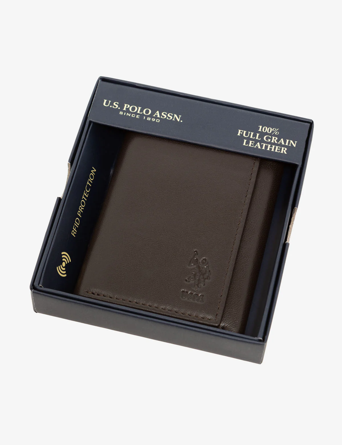 MENS LEATHER TRIFOLD WALLET - Image 10