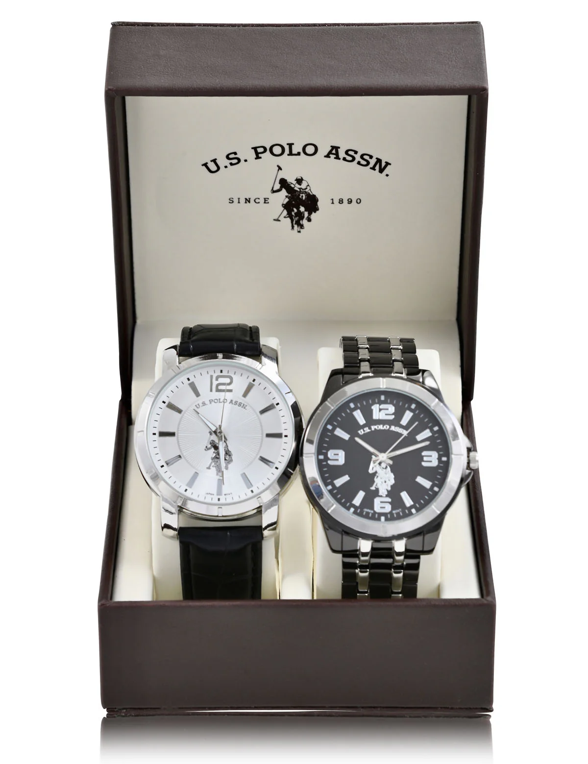 MEN'S LINK AND CROC STRAP WATCH SET - Image 2