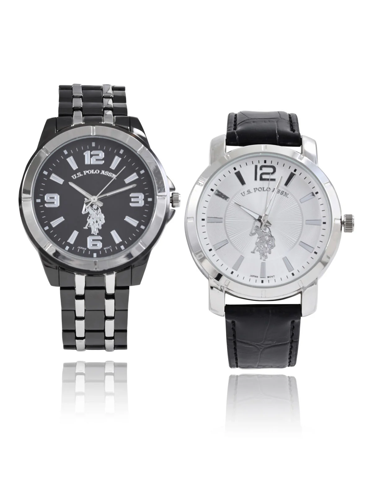 MEN'S LINK AND CROC STRAP WATCH SET - Image 3