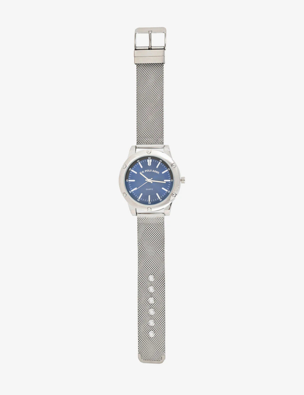 MEN'S MESH BRACELET AND BLUE DIAL ANALOG WATCH - Image 4