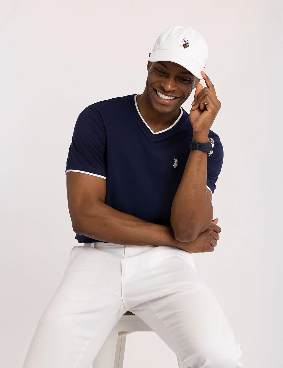 MENS MULTICOLOR CENTER LOGO HAT - Image 7