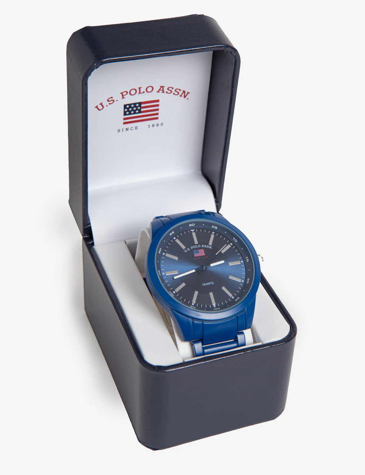 MEN'S NAVY BLUE PLATED ANALOG BRACELET WATCH - Image 2