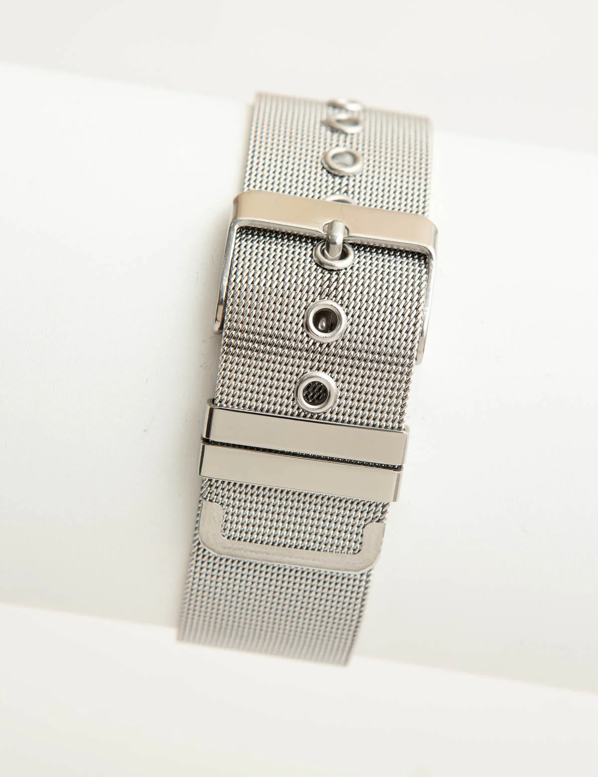 MEN'S SILVER MESH STRAP DRESS WATCH - Image 3