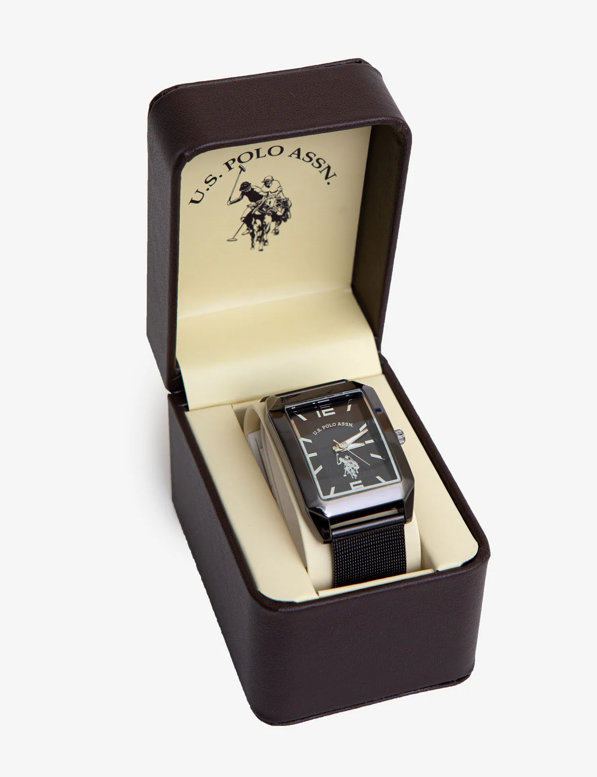 MEN'S SQUARE FACE MESH STRAP WATCH - Image 2