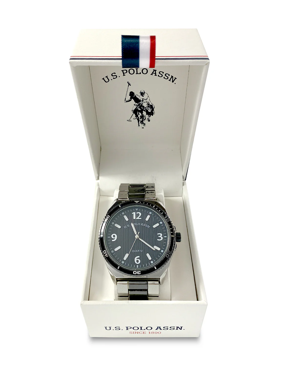 MENS TT SILVER AND BLACK ANALOG WATCH - Image 2