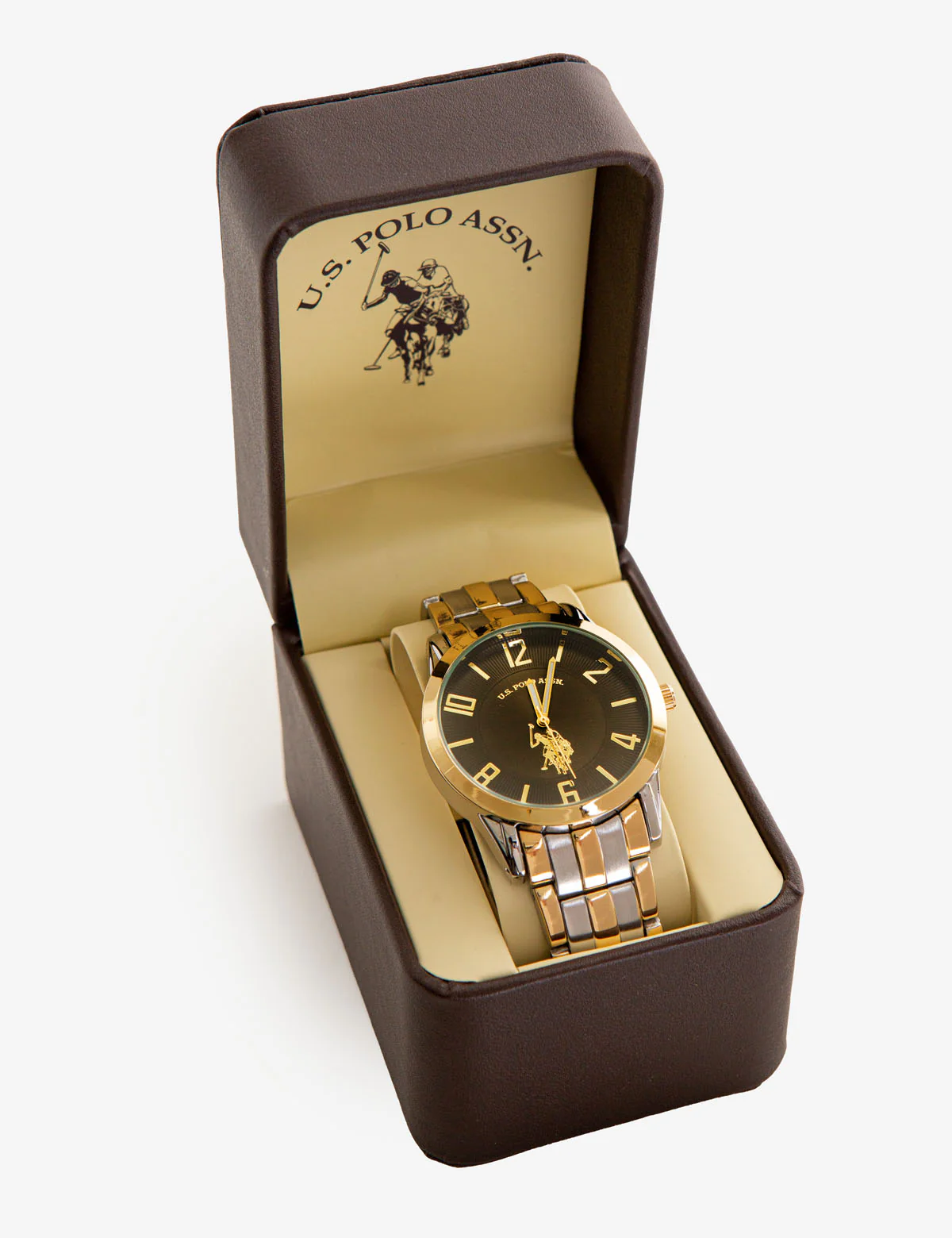 MEN'S TWO TONE BRACELET WATCH WITH GREY DIAL - Image 2