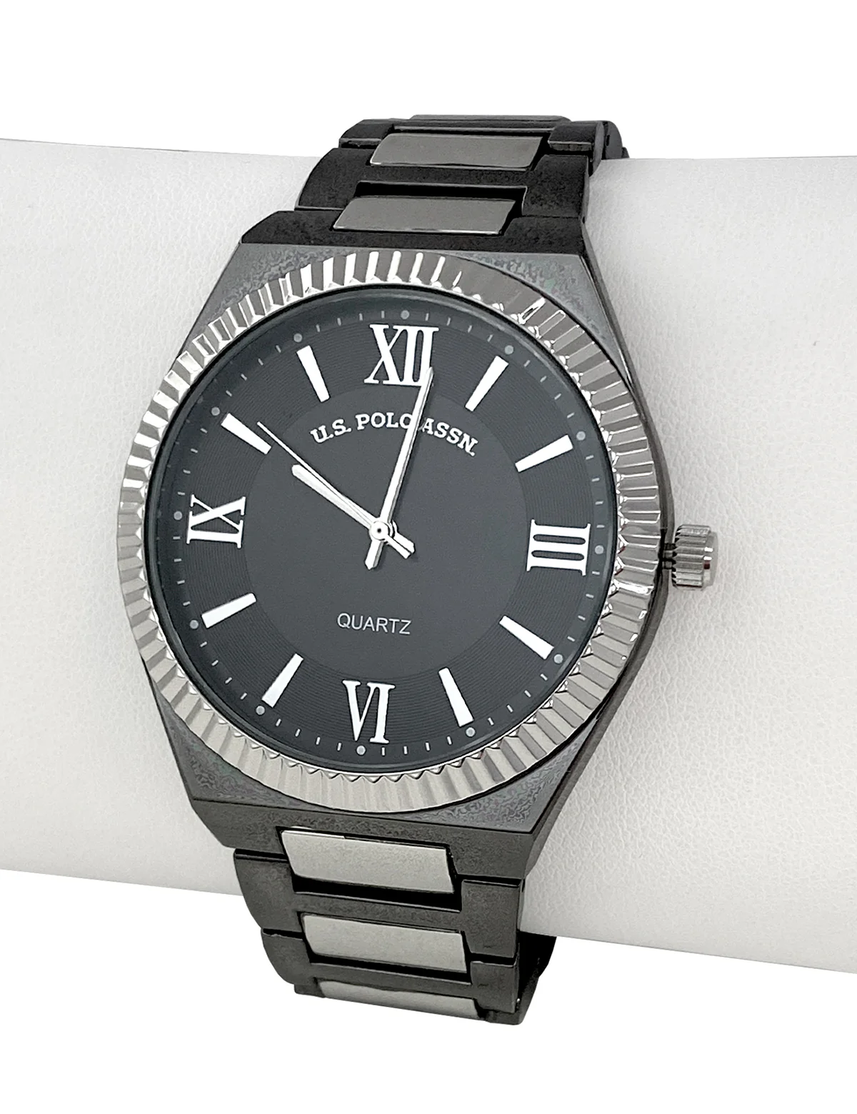 MENS TWO TONE LINK ANALOG WATCH