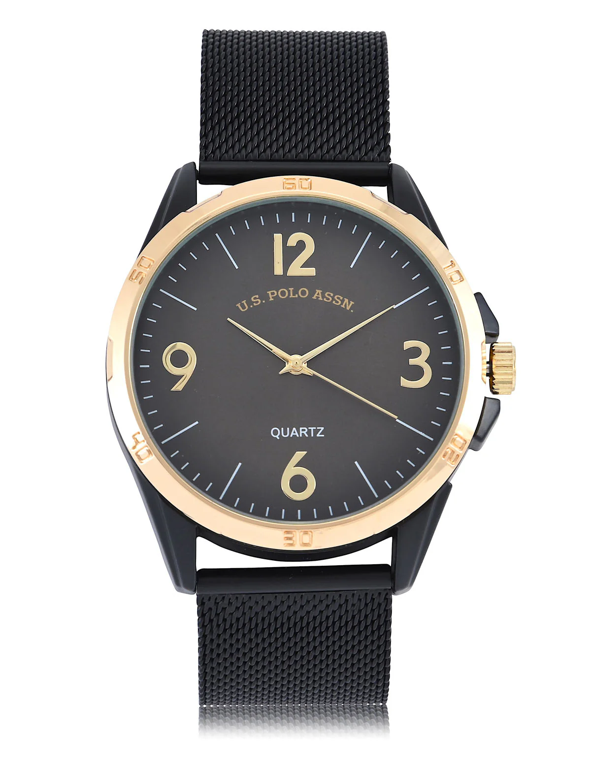 MEN'S TWO TONE MESH STRAP WATCH - Image 4