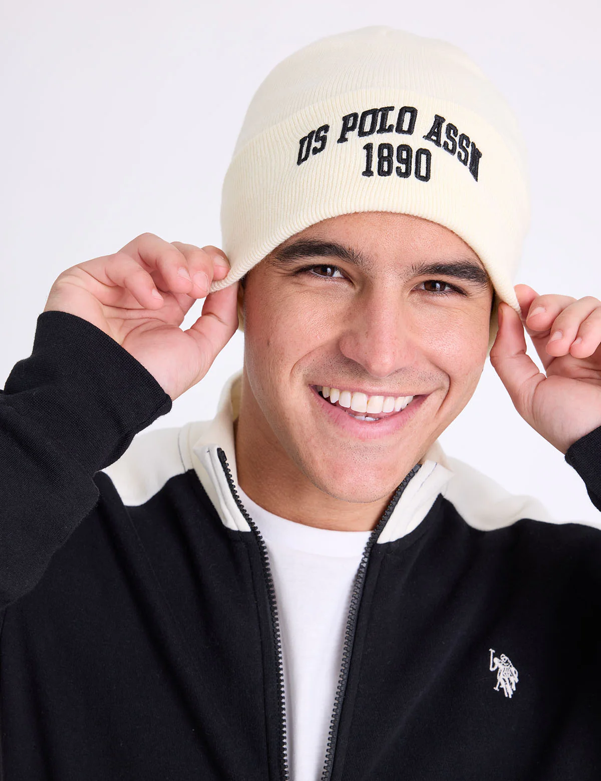 MENS U.S. POLO ASSN. EMBROIDERED BEANIE