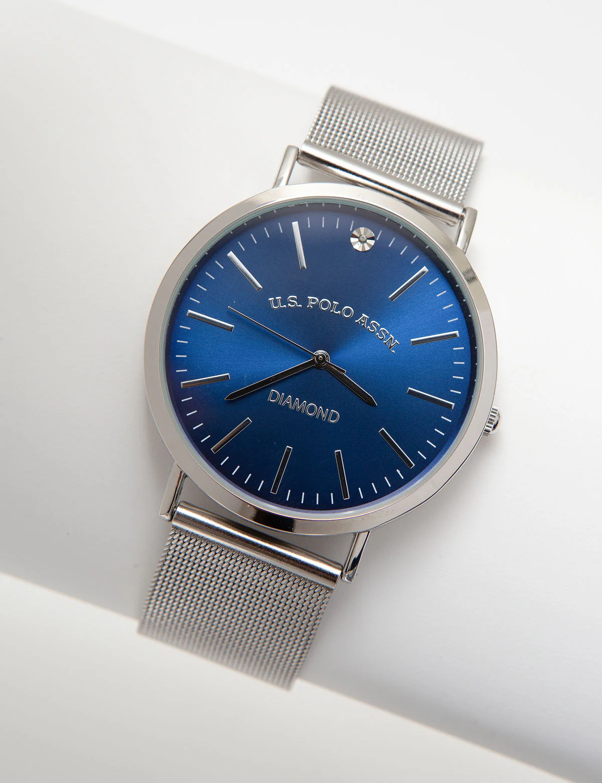 MEN'S MESH WATCH WITH BLUE DIAL