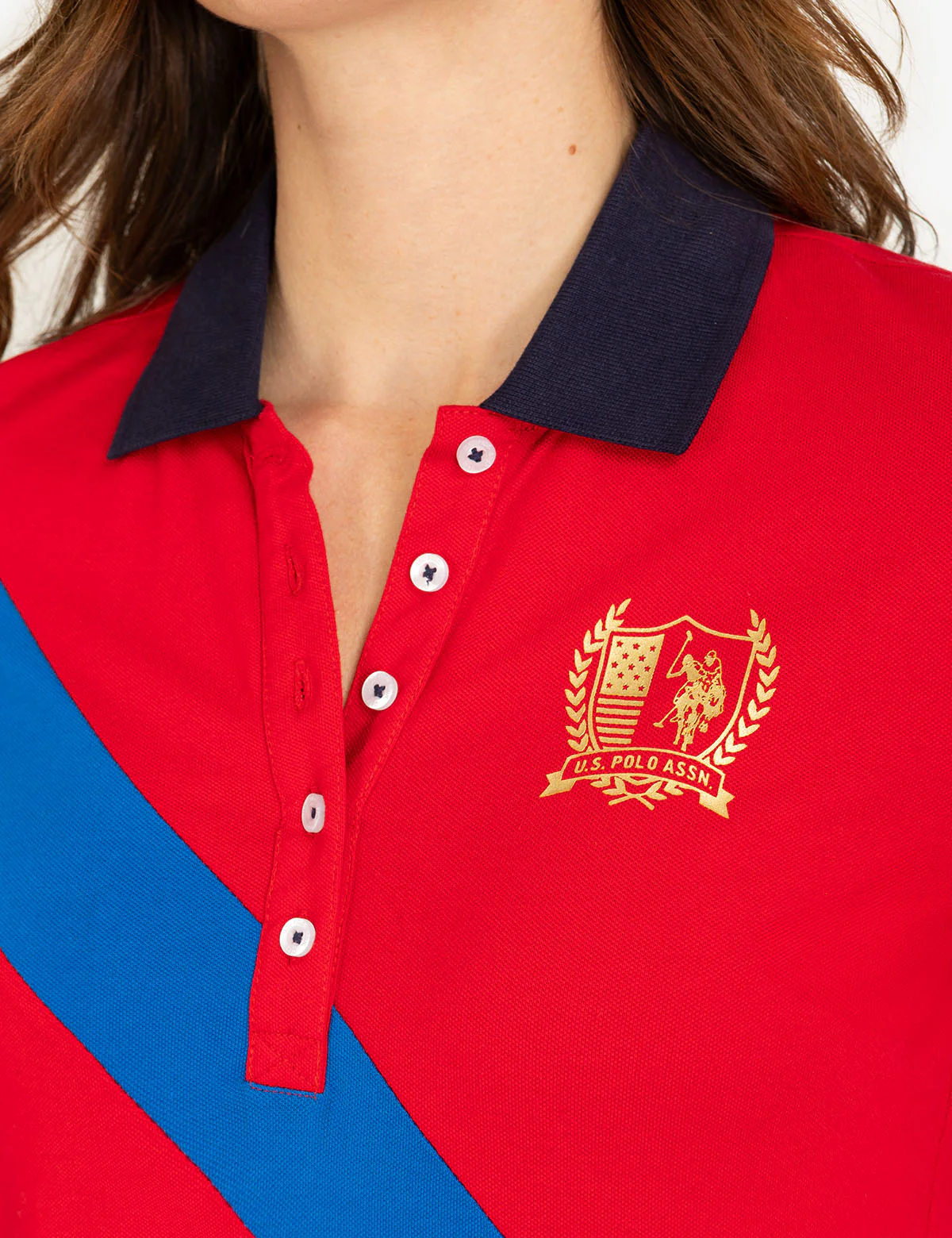 METALLIC CREST SASH POLO SHIRT - Image 4