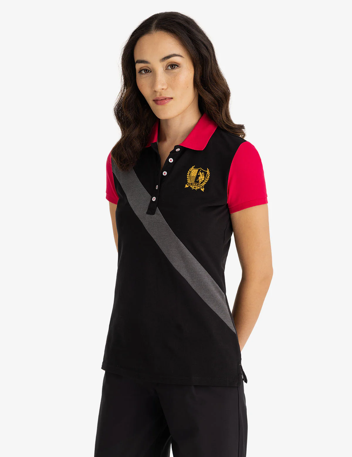 METALLIC CREST SASH POLO SHIRT - Image 6