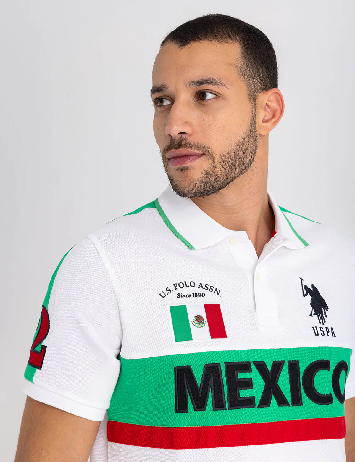 MEXICO COLOR BLOCK PIQUE POLO SHIRT - Image 3