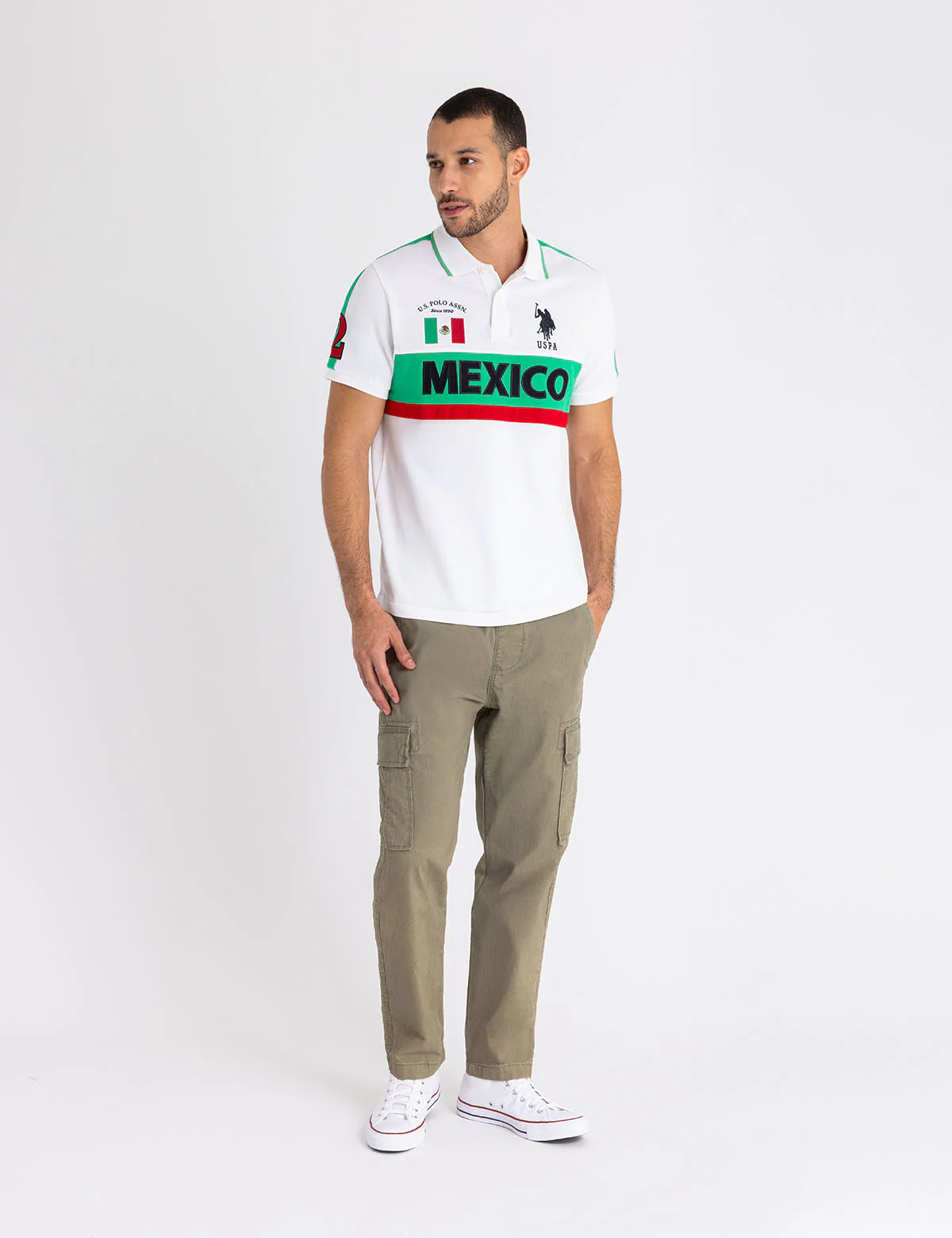 MEXICO COLOR BLOCK PIQUE POLO SHIRT - Image 5