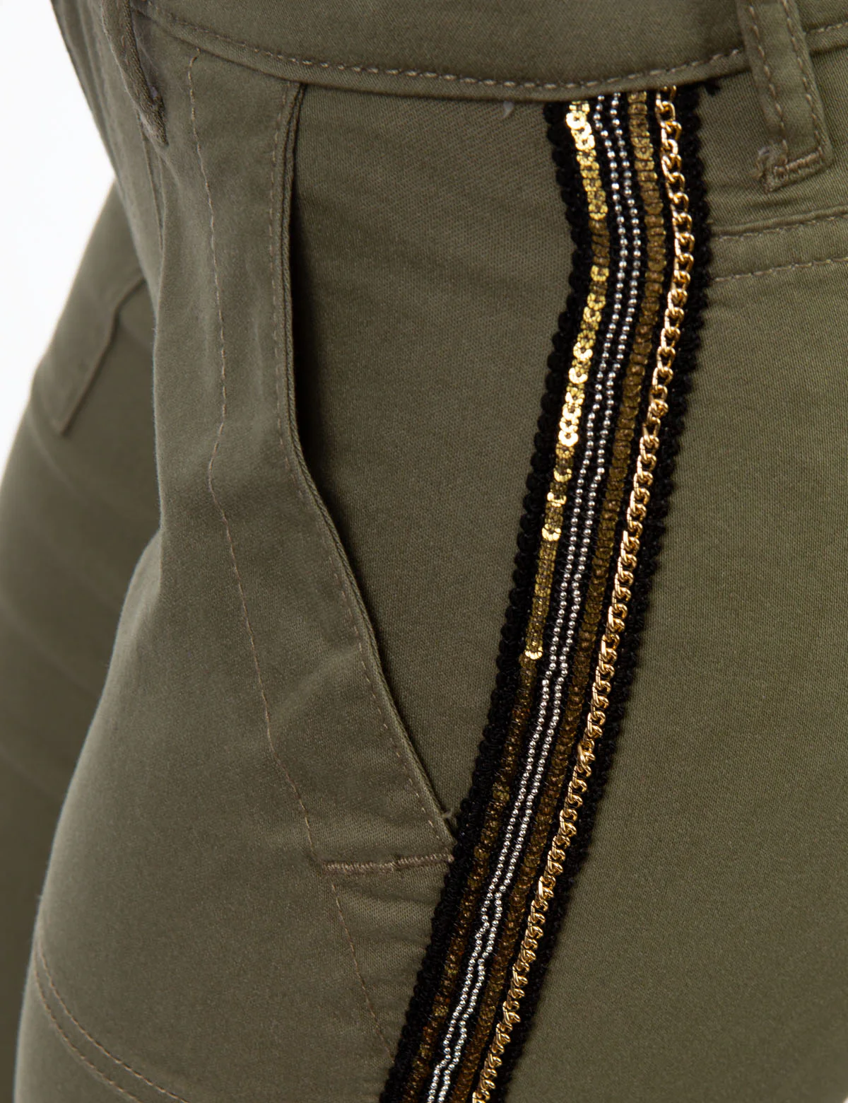 MID RISE BLING CARGO JEGGINGS - Image 5