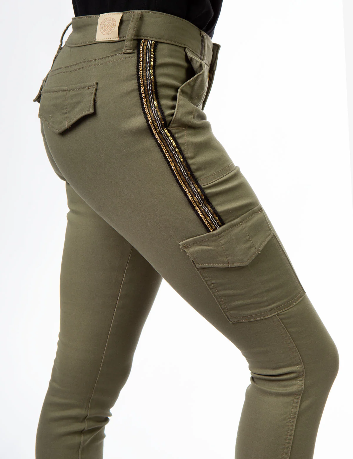 MID RISE BLING CARGO JEGGINGS - Image 7