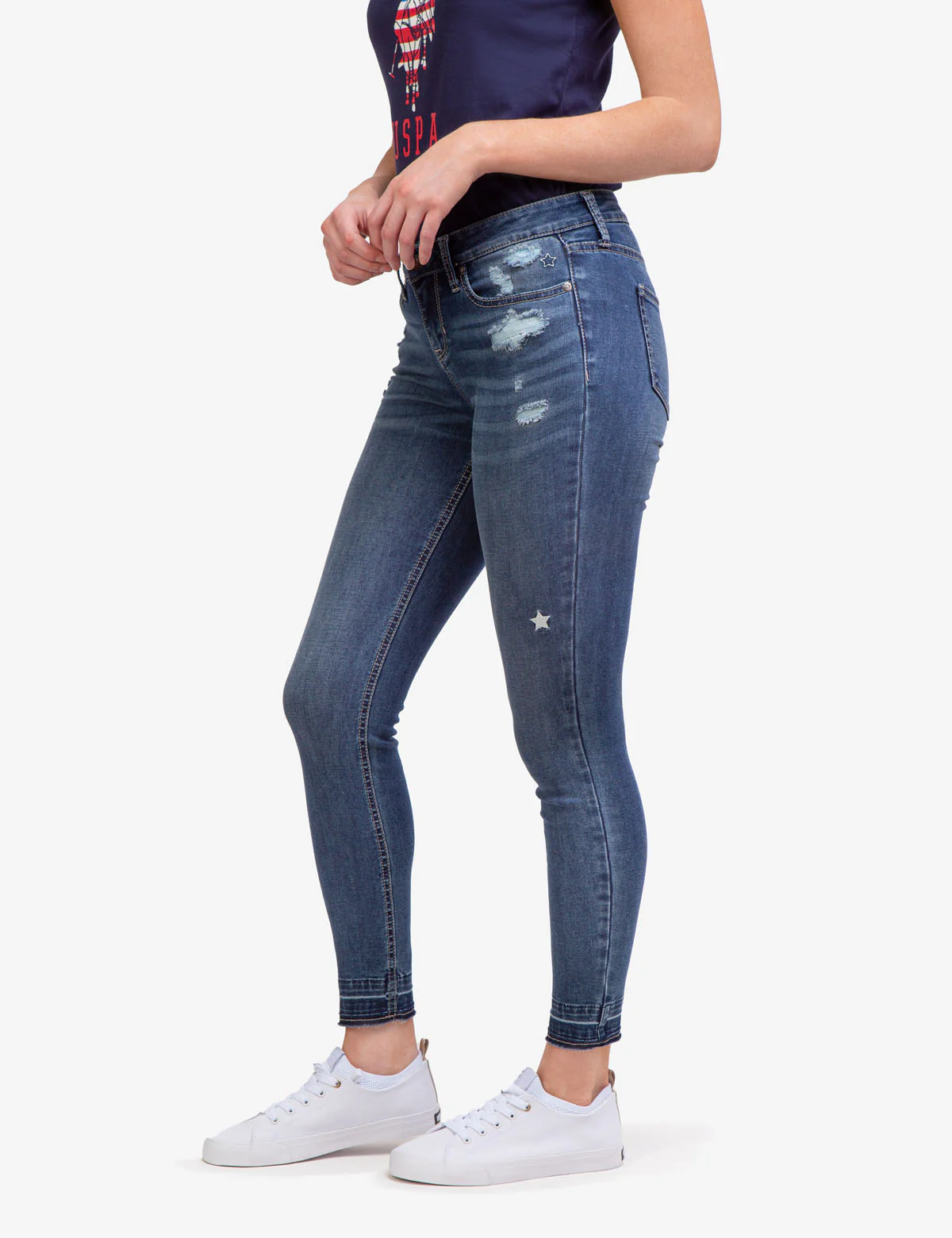 MID RISE DESTRUCTED JEGGINGS - Image 3