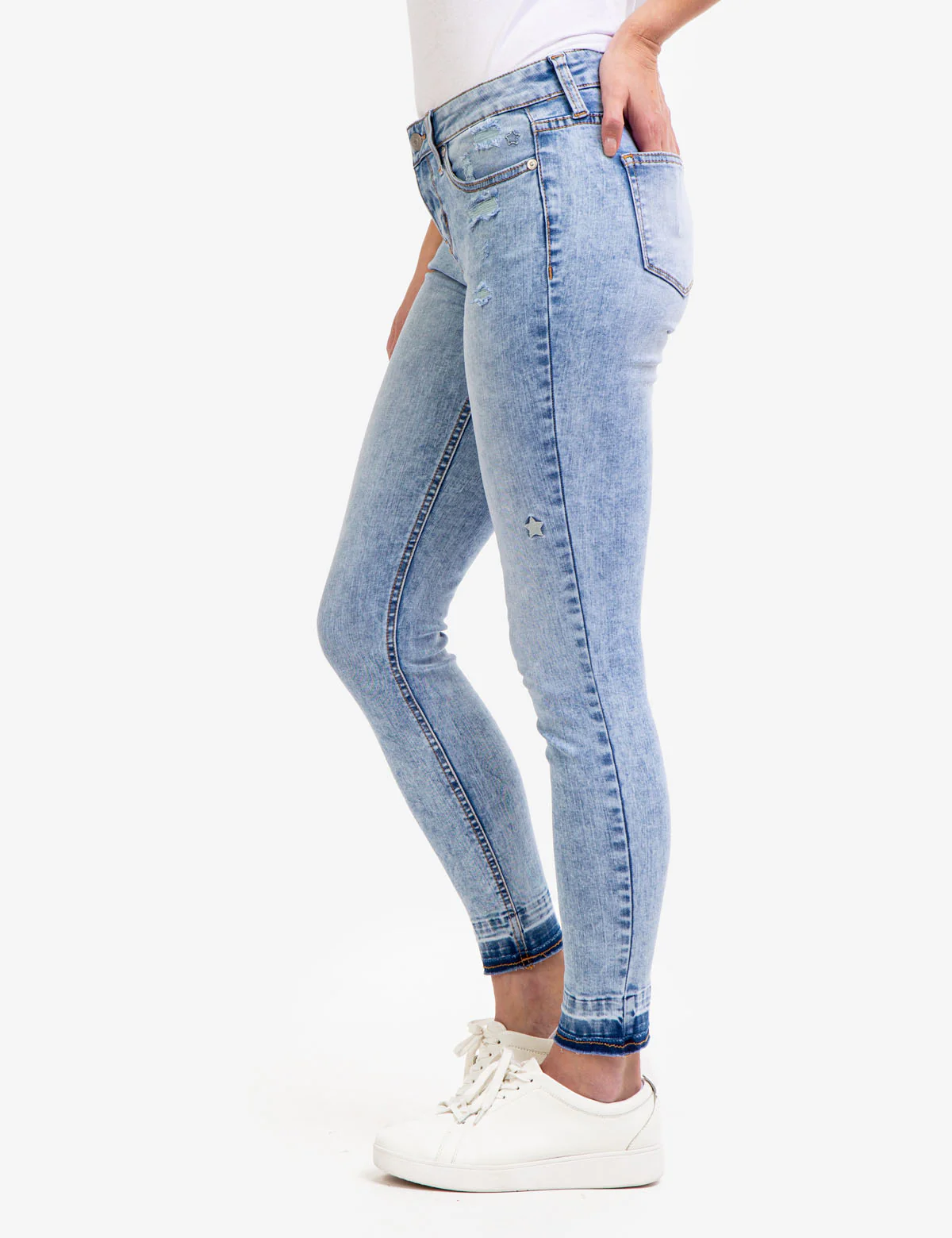 MID RISE DESTRUCTED JEGGINGS - Image 3