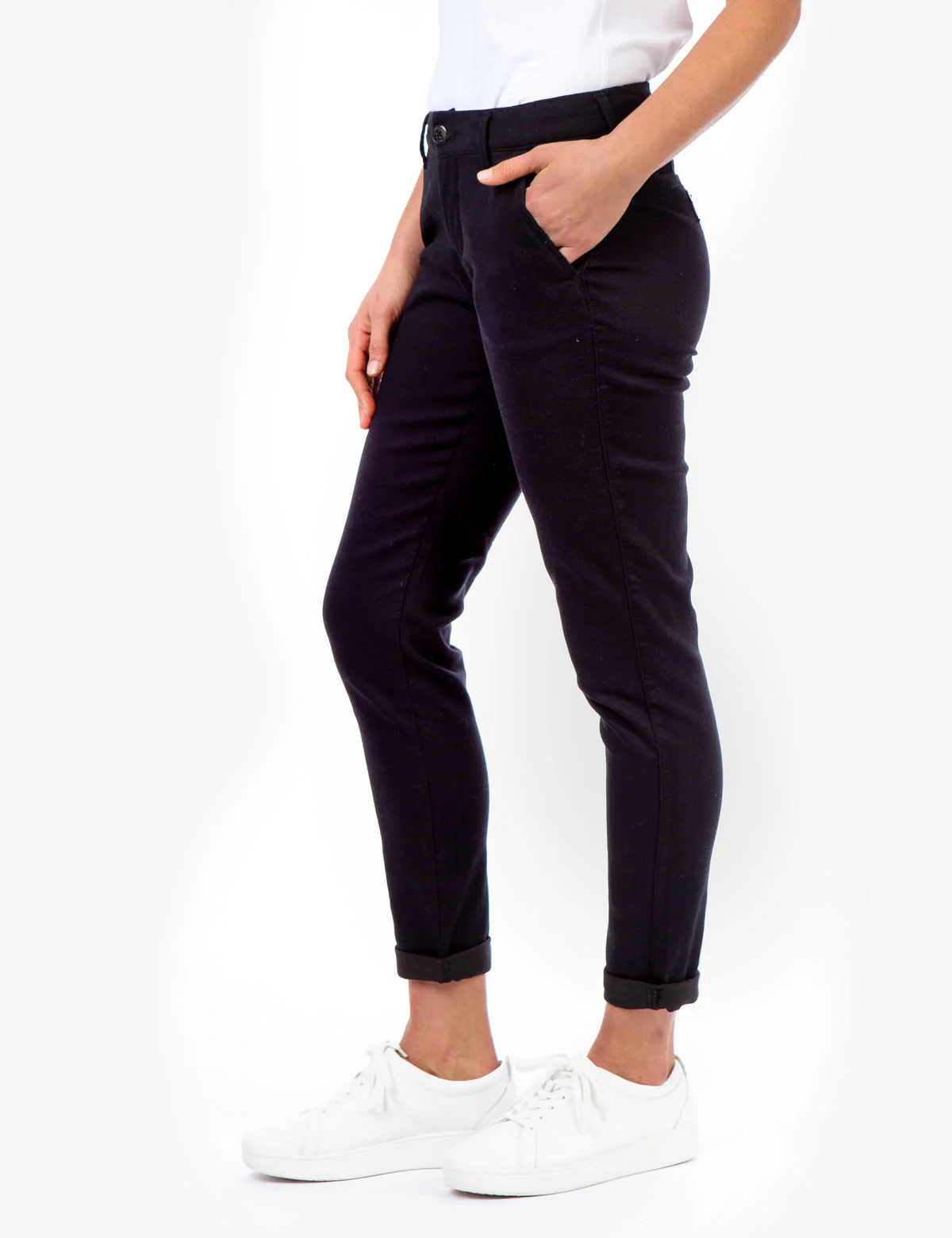 MID RISE SLIM CHINO PANTS