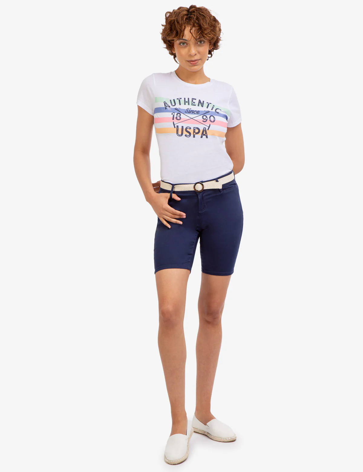 MID RISE SLIM CHINO SHORTS - Image 9