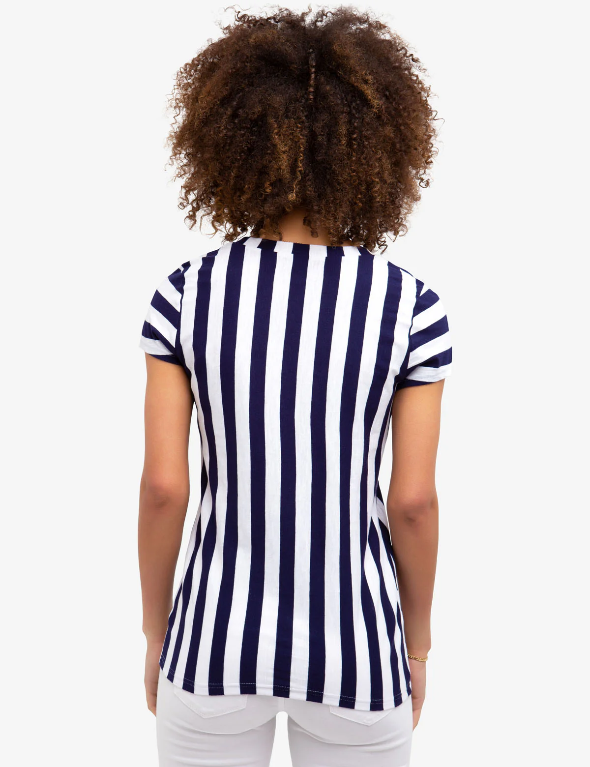 STRIPED V-NECK T-SHIRT - Image 4