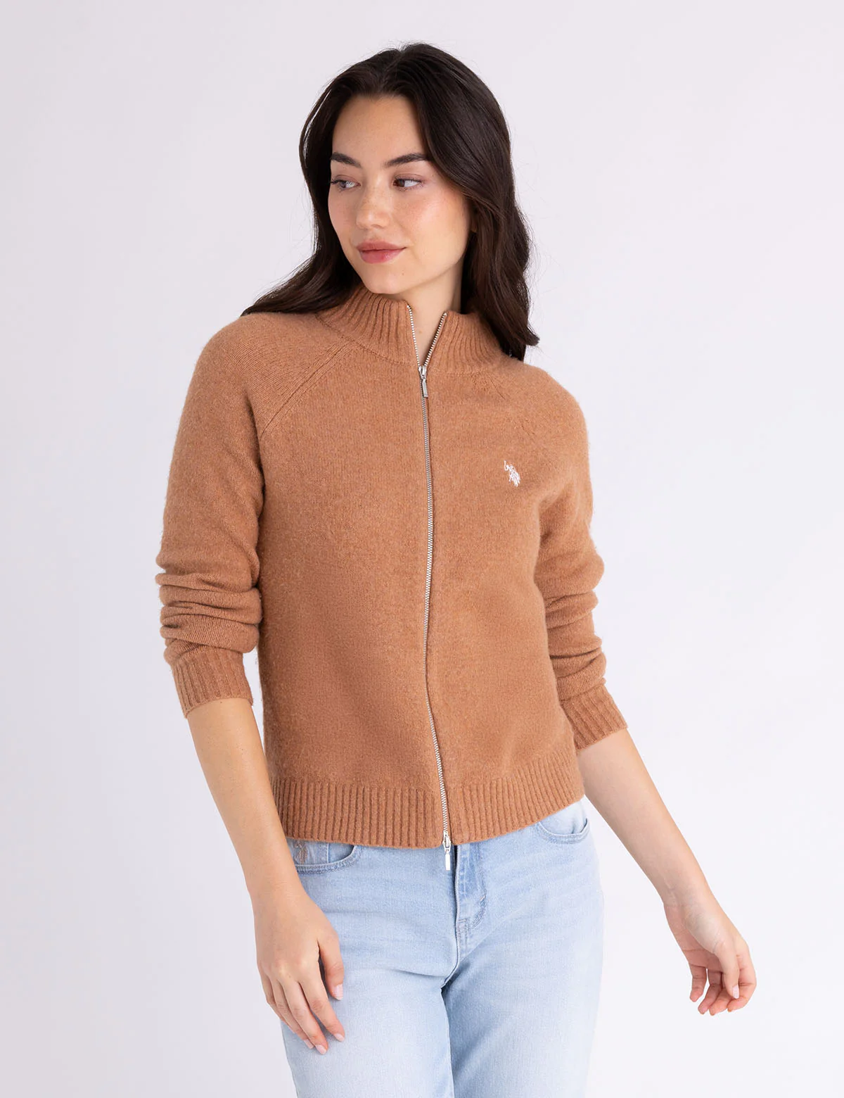 MOCK NECK FULL ZIP CARDIGAN - Image 2