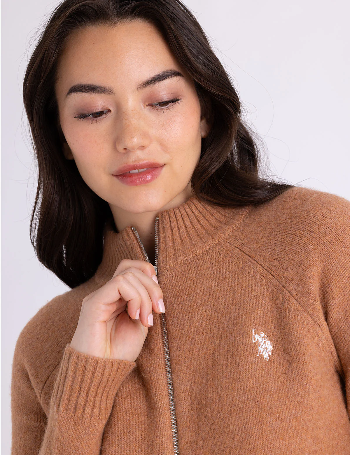 MOCK NECK FULL ZIP CARDIGAN - Image 3