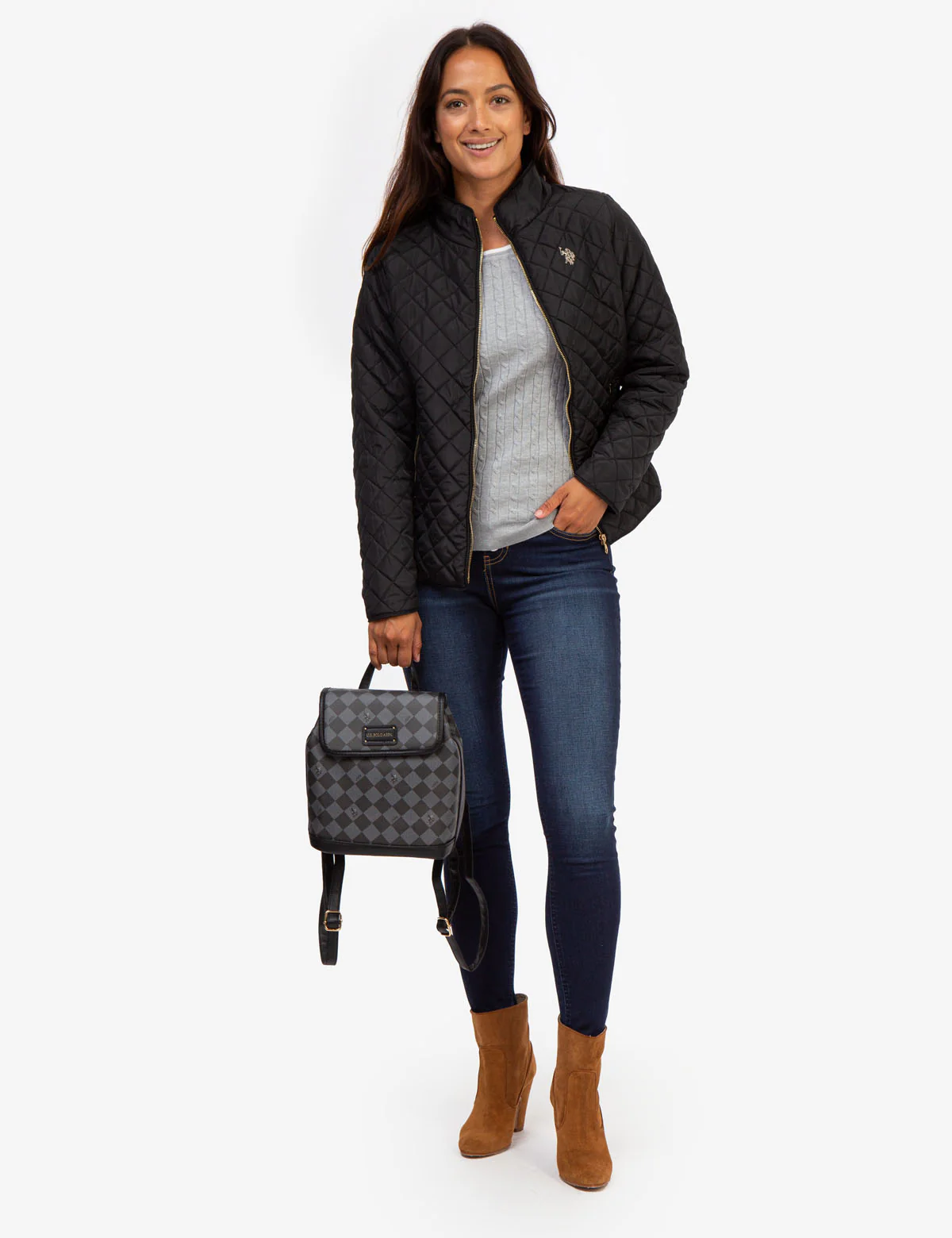 QUILTED SIDE KNIT MOTO JACKET - Image 10