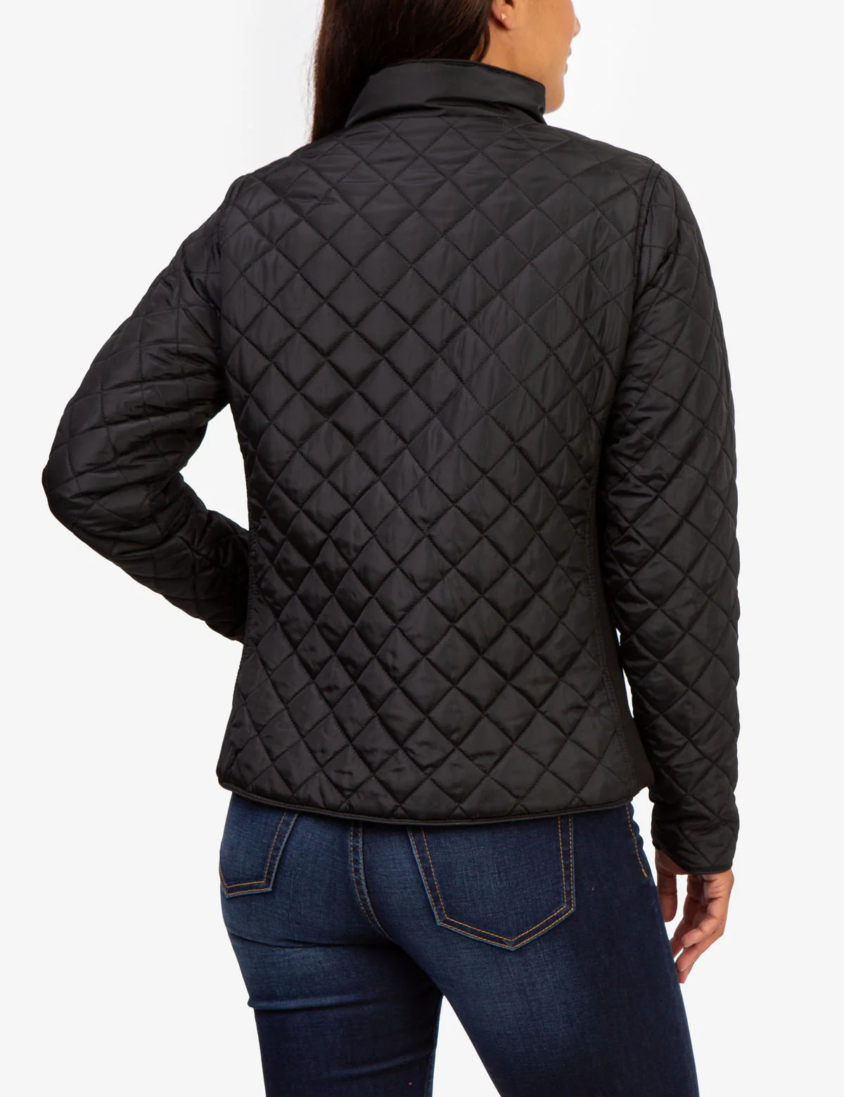 QUILTED SIDE KNIT MOTO JACKET - Image 12