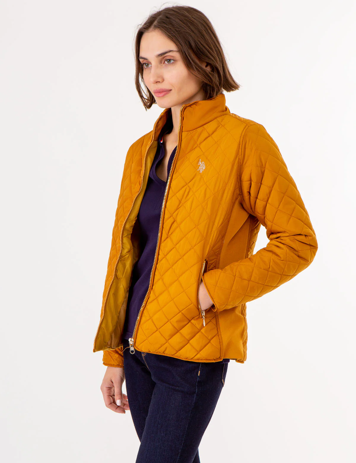 QUILTED SIDE KNIT MOTO JACKET - Image 15